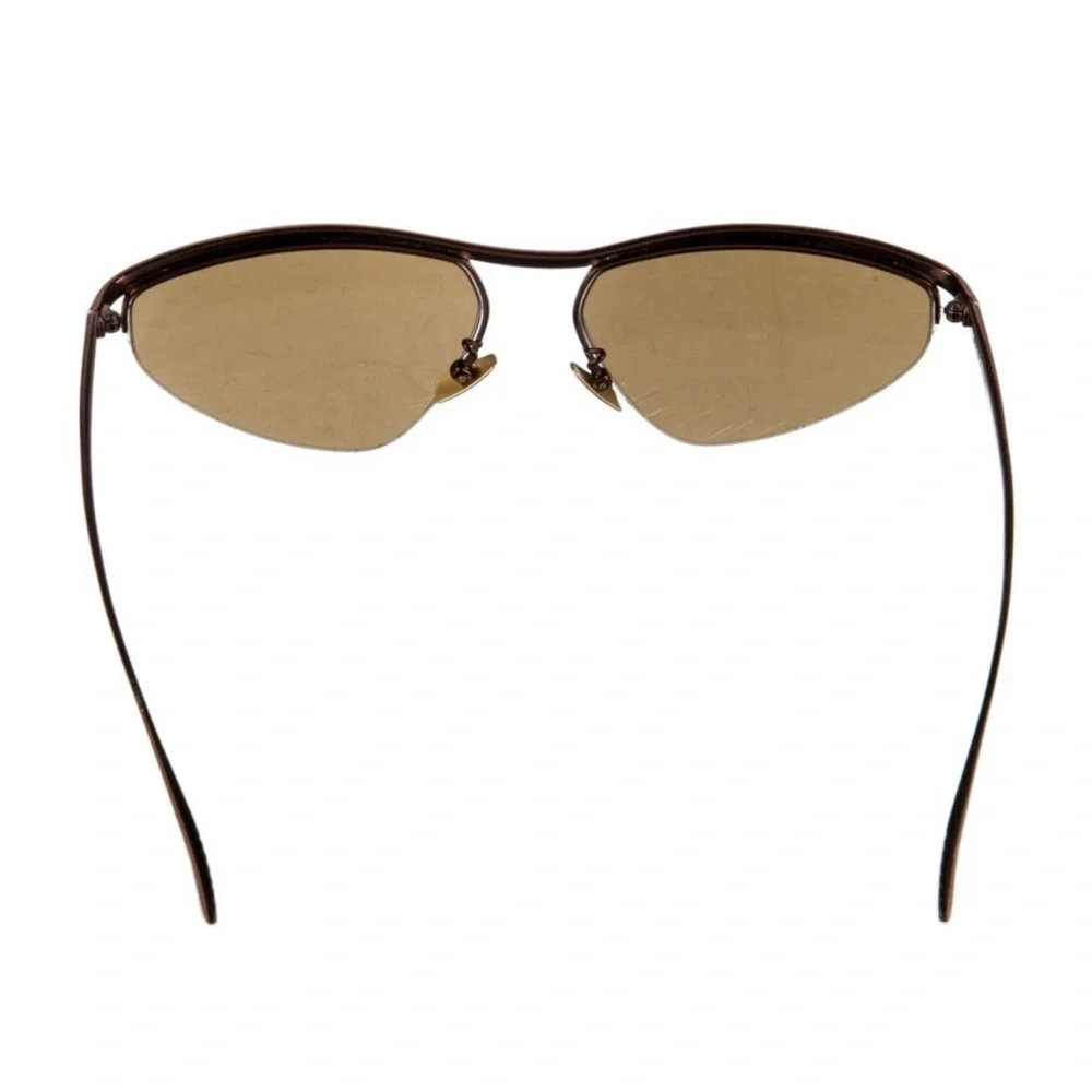 Bottega Veneta Oval Metal Pathos Cat Eye Mirrored Sunglasses BV1091S